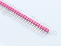 Header pins male 40 pins metal straight red